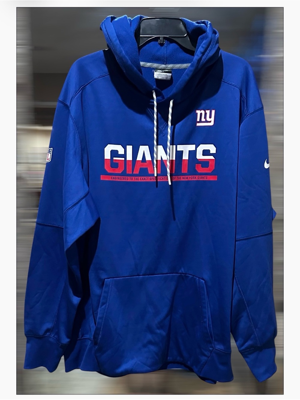 NFL Royal Blue New York Giants Pullover Hoodie - Size XXL